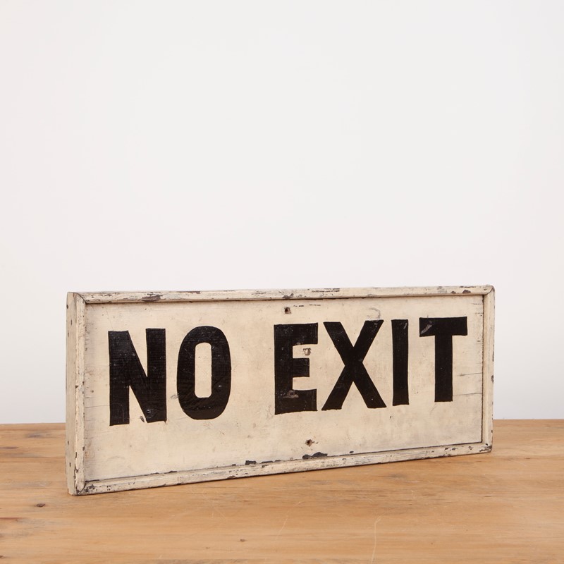 Charming, hand-painted 'No Exit' Estate Sign-ljw-antiques-1116-2-main-637166037261445027.jpg