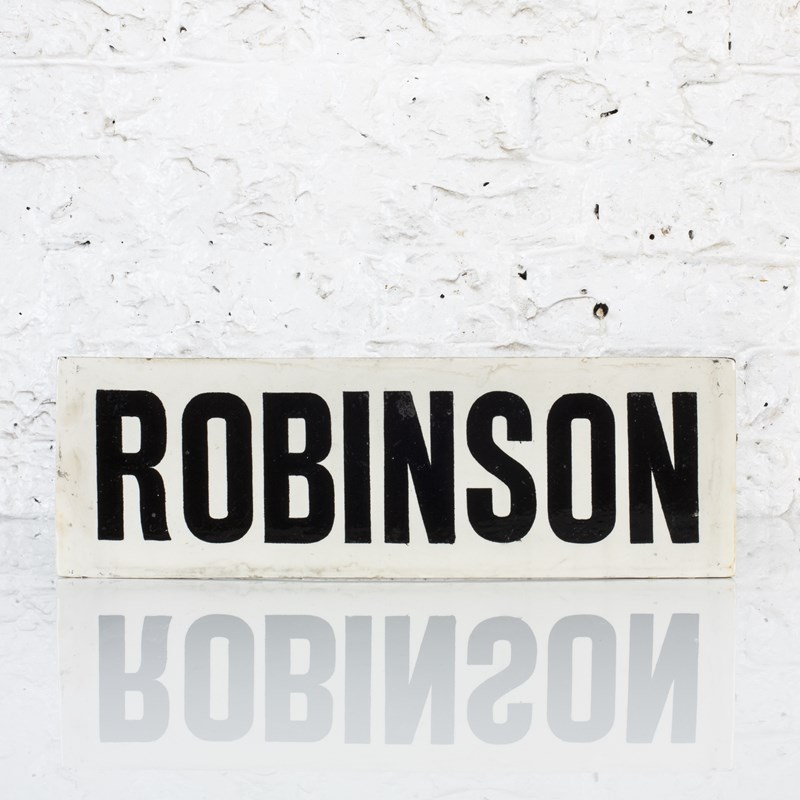 "Robinson" - Ceramic Plaque, Part Of A Street Sign-ljw-antiques-1267-1-main-638220972645282725.jpg