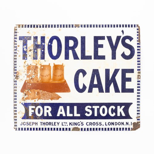 Thorley's Cake, For All Stock - Enamel Sign