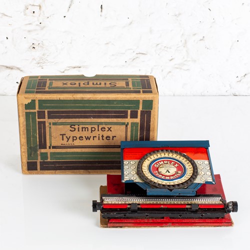 Charming, Vintage Child's Simplex Typewriter + Box