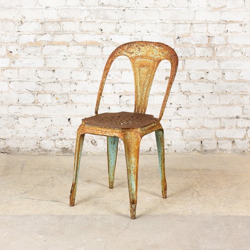 Blue / Green Vintage French Tolix Cafe Chair