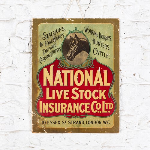 National Live Stock Insurance Show Card