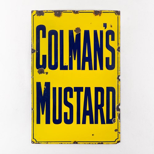 Portrait Colman's Mustard Enamel Sign