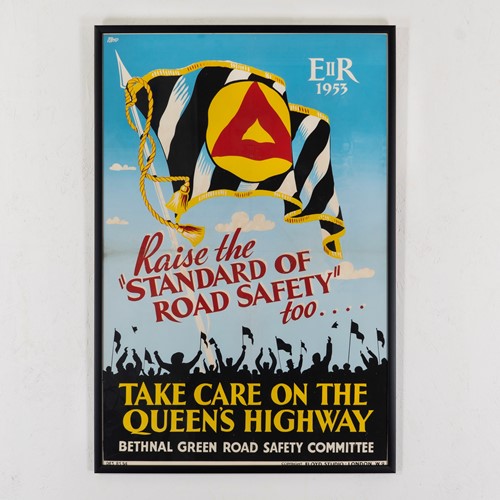 Queen's Coronation Inspired Road Safety Poster