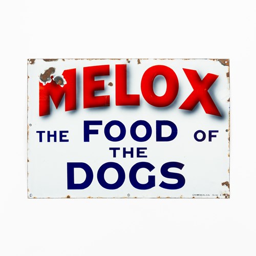 Melox - The Food Of The Dogs - Enamel Sign