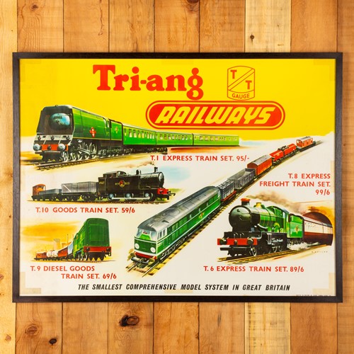 Large, Vintage Tri-Ang Railways Poster