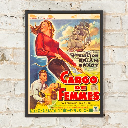 A perilous journey - 1950s belgian film poster
