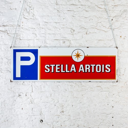 Large, Stella Artois Parking Enamel Sign