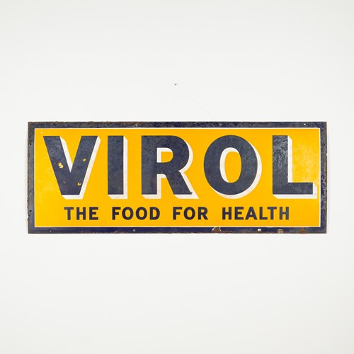 Large Virol 'The Food For Health' Enamel Sign