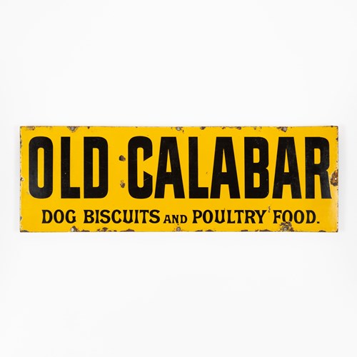 Old Calabar Dog Biscuits And Poultry Food Enamel Sign