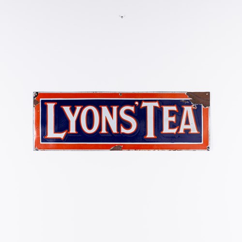  A Small Lyons' Tea Enamel Banner Sign