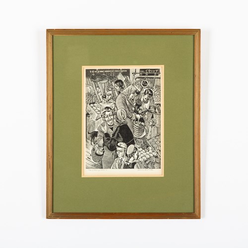 The Greengrocer's, Original Print By James Bostock