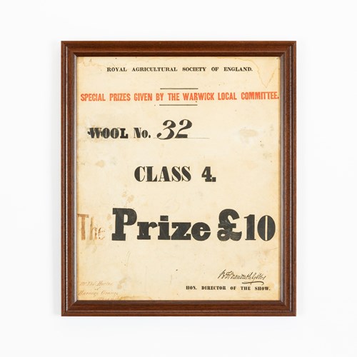 Warwick Agricultural Show Prize Winner's Poster