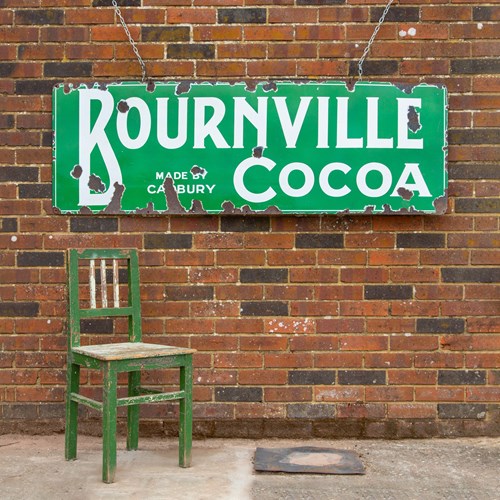 Large Cadbury's Bournville Cocoa Enamel Sign