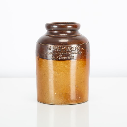 "Wholesale Pickle Warehouse" Salt Glazed Stoneware Jar