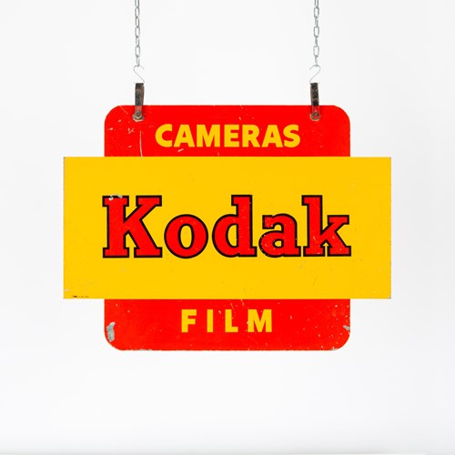 Double Sided, Hanging Kodak Tin Sign