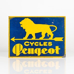 Peugeot Cycles Tin Flange Sign