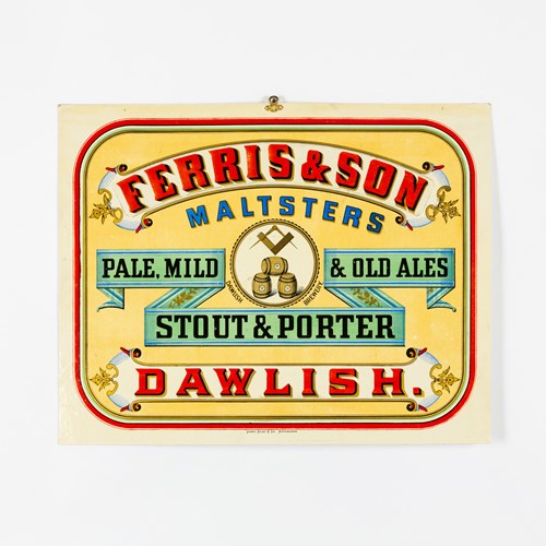 Ferris & Son, Dawlish - Antique Brewery Showcard
