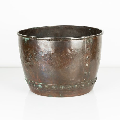  Victorian Copper Wash Pot / Cauldron / Log Bin / Planter