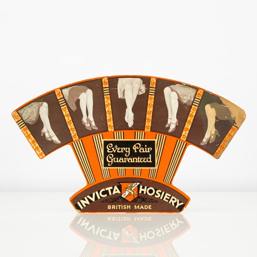 Invicta Hosiery - Advertising Showcard / Counter Sign