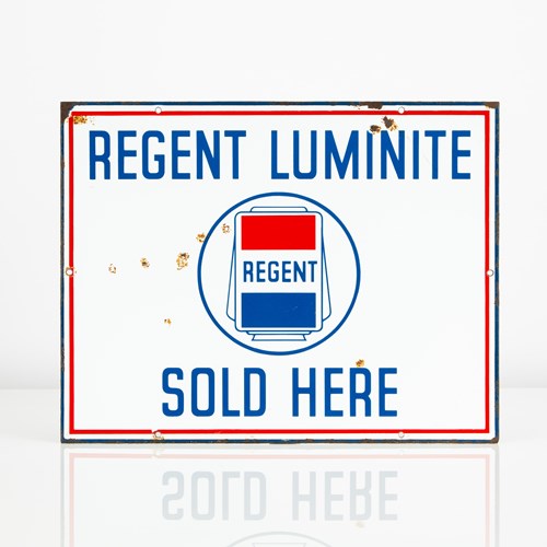 Regent Luminite Enamel Sign