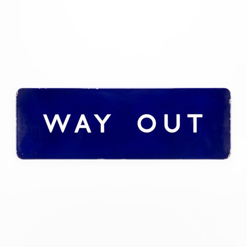A British Railways 'Way Out' Eastern Region Enamel Sign