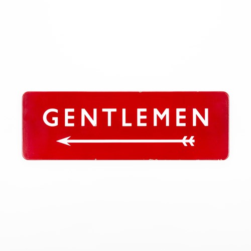 British Railways 'Gentlemen' Midlands Region Enamel Signf