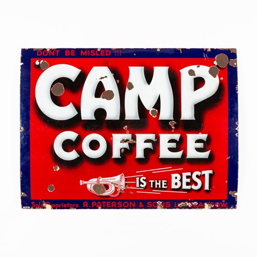 Camp Coffee Is The Best - Vibrant Enamel Sign