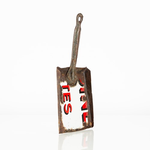 Wills's Woodbine Cigarettes Enamel Sign Made Into A Coal Shovel