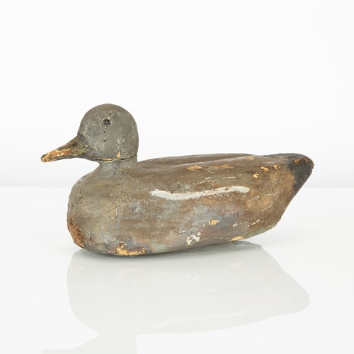 Antique Painted Wooden Decoy Duck