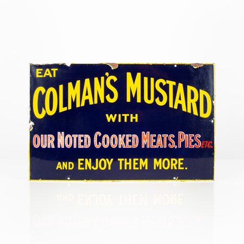 Eat Colman's Mustard With... Enamel Sign