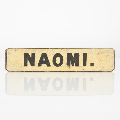 Naomi / Langdon - Hand Painted Book Maker's Name Plate / Sign