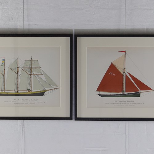 Set Of Four Sailing Ship Illustrations