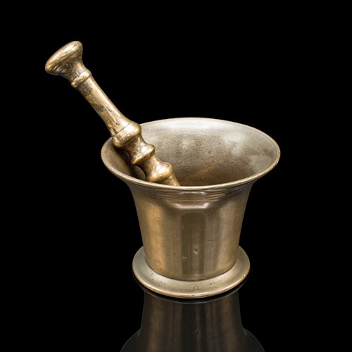 Antique Apothecary Mortar & Pestle, English, Bronze, Chemist Shop Aid, Georgian