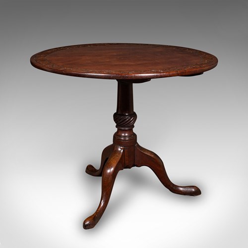 Antique Display Table, English, Walnut, Tilt Top, Hallway, Occasional, Georgian