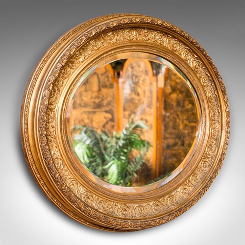 Antique Oval Mirror, English, Giltwood, Overmantle, Hall, Italianate, Georgian