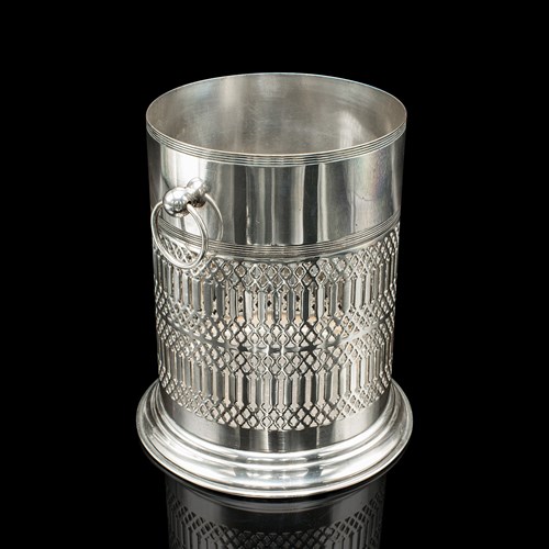 Antique Wine Bottle Cooler, Welsh, Silver Plate, Champagne Magnum Bucket, C.1920