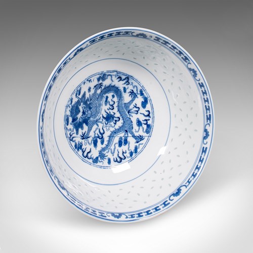 Vintage Display Bowl, Oriental Ceramic, Decorative, Serving Dish, Art Deco, 1930