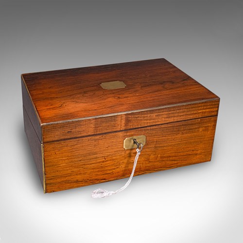 Antique Officer's Correspondence Box, English, Writing Slope, Regency, C.1820