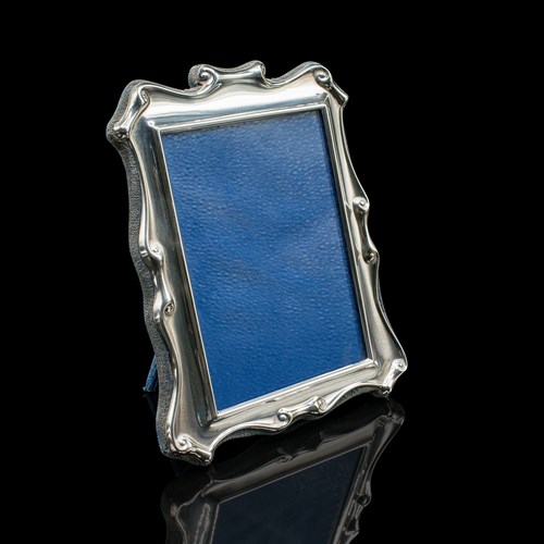 Small Vintage Picture Frame, English, Silver Plated Photo Frame, Art Deco, 1930