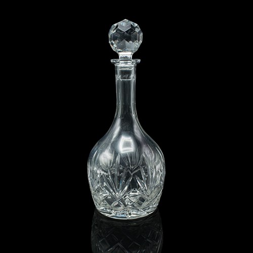 Vintage Medium Bodied Wine Decanter, English, Cut Glass, Merlot, Grenache, 1970