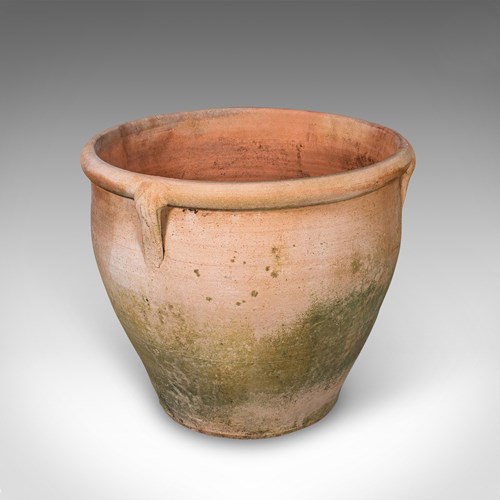 Vintage Urn Planter, Italian, Terracotta, Patio Jardiniere, Mid Century, C.1960