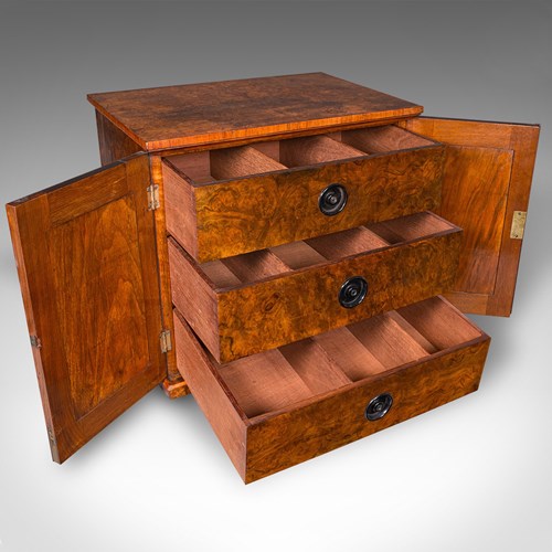 Antique Country House Napkin Drawers, English, Storage Cabinet, Early Victorian