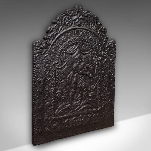 Antique Fire Back, English, Fireplace Reflector, Neoclassical Revival, Victorian