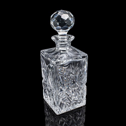 Vintage Whisky Decanter, English, Cut Glass, Scotch Bottle, Whiskey, Spirits