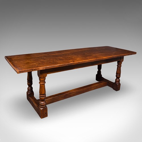 Antique Farmhouse Table, English, Elm, Country Kitchen, Dining, Victorian, 1880
