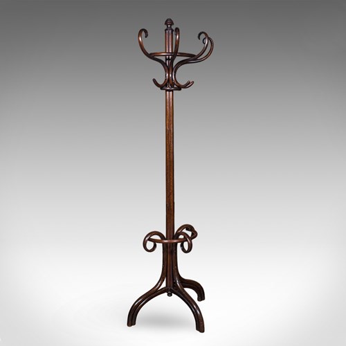 Antique Half Hall Stand, Austrian, Bentwood, Coat Tree, Rack, Thonet, Victorian
