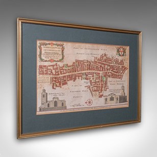 Antique London Street Map, Aldersga...
