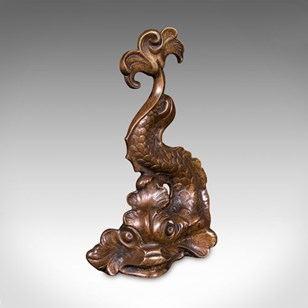 Antique Mythical Dolphin Doorstop, ...