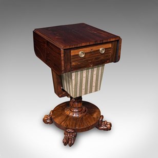 Antique Ladies Hobby Table, English...